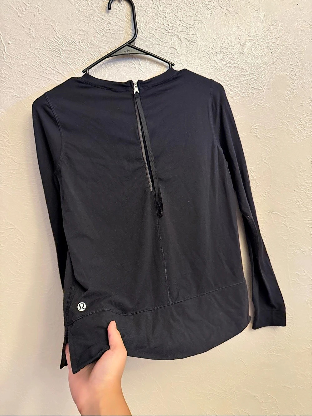 lululemon Run: Warm Up Crew Long Sleeve Black Athletic Top